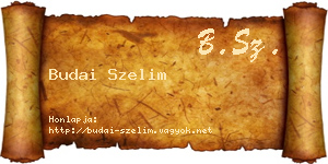 Budai Szelim névjegykártya